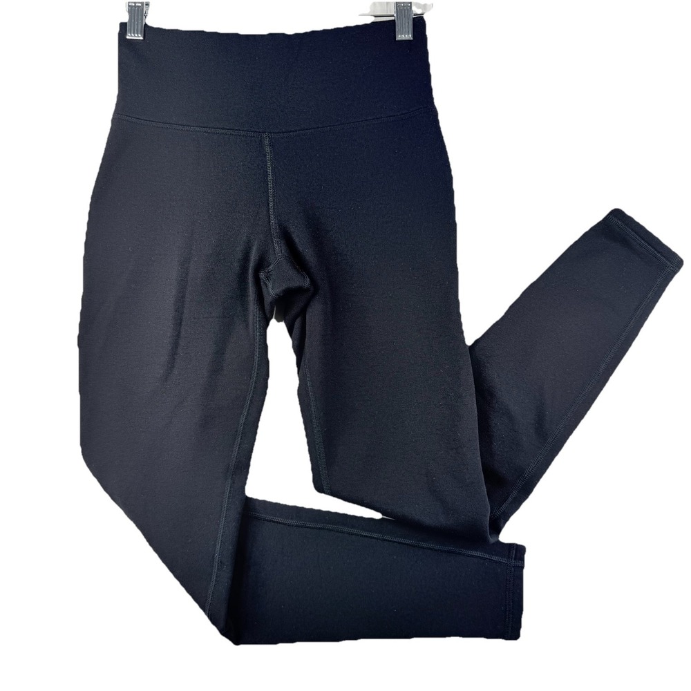 Athleta Altitude Edge Fleece Lined Stash High Rise Leggings Black SZ- XS Pre-Own